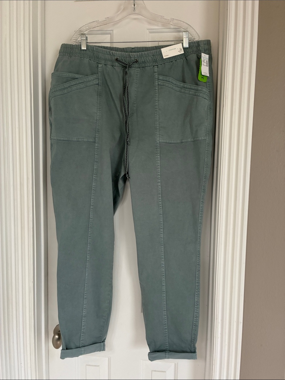 Maurices Washed Sage Utility Joggers